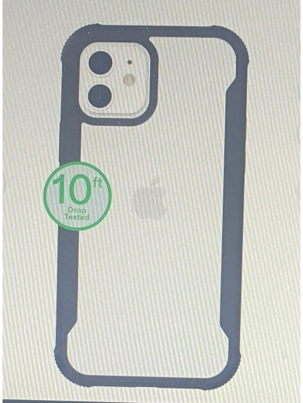 Onn Dual-Layer Case for iPhone 12/iPhone 12 Pro Black/Clear